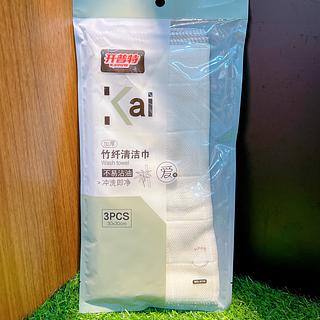 开普特 加厚竹纤清洁巾 3片装