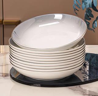 鸿达瓷业 8英寸碗 渐变灰 1X