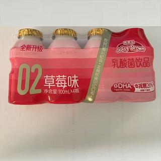 界界乐 乳酸菌饮品 草莓味 100mlx4