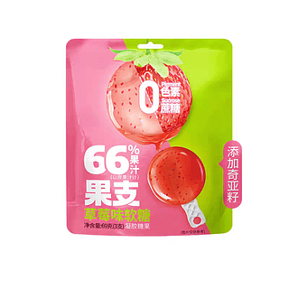 维思奇，果支草莓味软糖 69g（3支）