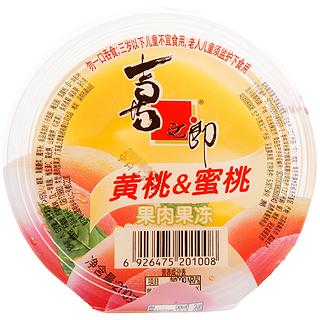 喜之郎黄桃&蜜桃果肉果冻200g