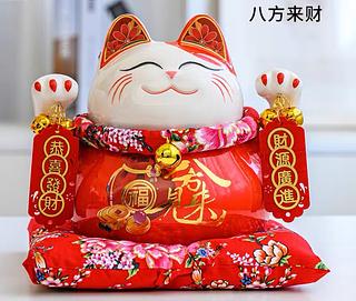 招财猫存钱罐 印花八方来财