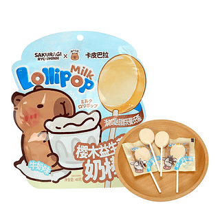 卡皮巴拉 樱木益生菌奶棒糖 牛奶味 48g
