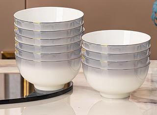 鸿达瓷业 5英寸碗 渐变灰 1X