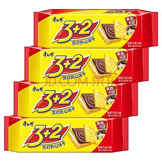 香草巧克力3+2苏打夹心饼干125g